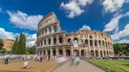 The Colosseum Or Coliseum Timelapse Hyperlapse, Also Known As The Flavian Stock Footage