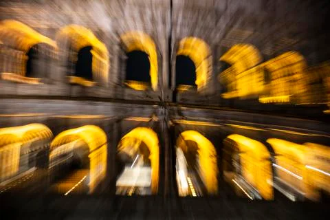 Colosseum panning effect Stock Photos