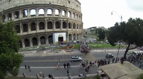 COLOSSEUM PANORAMIC VIEW TIME LAPSE 4K Stock Footage 24791517