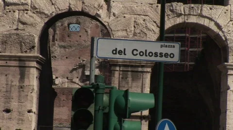 Colosseum red light Stock Footage 847468