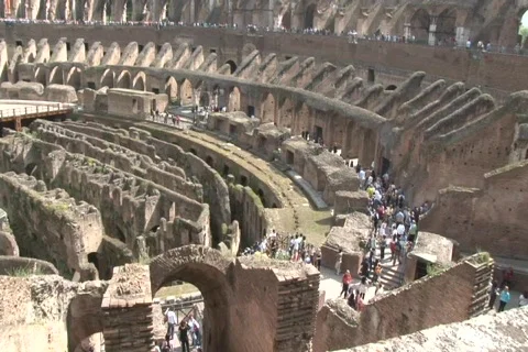 Colosseum, Rome, interior 2 库存影片 664052