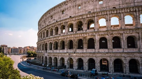 Colosseum in Rome time lapse 스톡 동영상 119047406