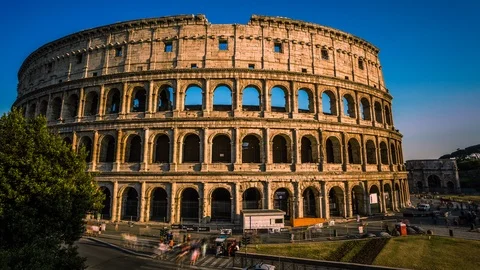 Colosseum in Rome time lapse 스톡 동영상 119047463