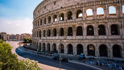 Colosseum in Rome time lapse 스톡 동영상 119047468