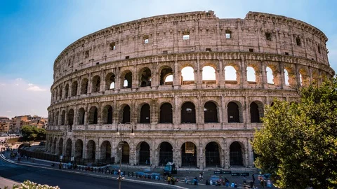 Colosseum in Rome time lapse 스톡 동영상 119047476