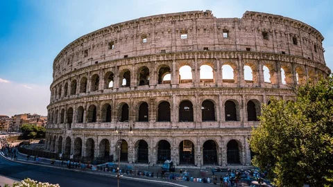 Colosseum in Rome time lapse 스톡 동영상 119047478