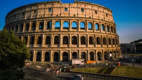 Colosseum in Rome time lapse 스톡 동영상 119047491