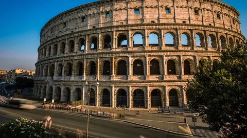 Colosseum in Rome time lapse Stock Footage 119047798