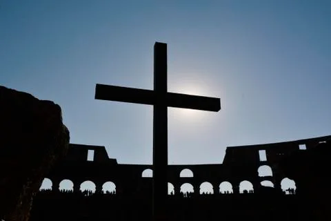 Colosseum Shadow cross Stock Photos