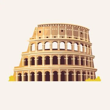 Colosseum vector isolated on white Ilustración de archivo