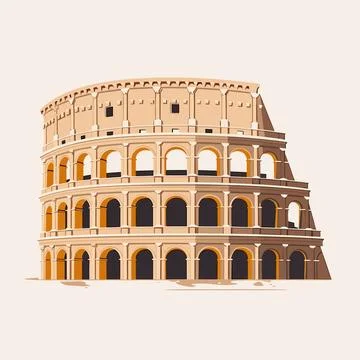 Colosseum vector isolated on white Ilustración de archivo