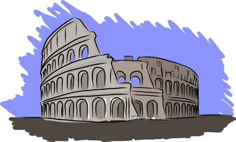 Colosseum vector sketch Stock Illustration