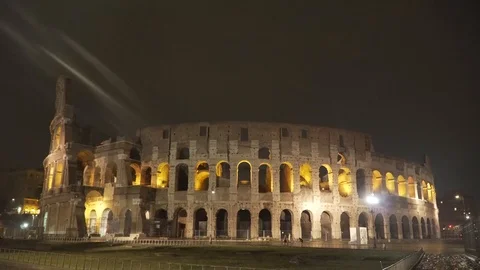 Colosseum WS night 2 Stock Footage 117452180
