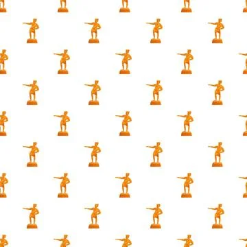 Colossus of rhodes statue pattern with ancient landmark Stock Illustration