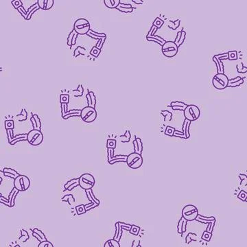 Colostomy surgery line seamless pattern Ilustração Stock