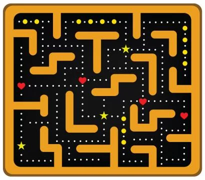 Coloted crazy maze Stock Illustration