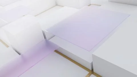 ColouAbstract background white rectangular and colour glass technology squa.. Illustrazione stock