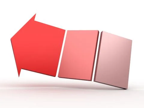 Colour 3D arrows Stock Illustration