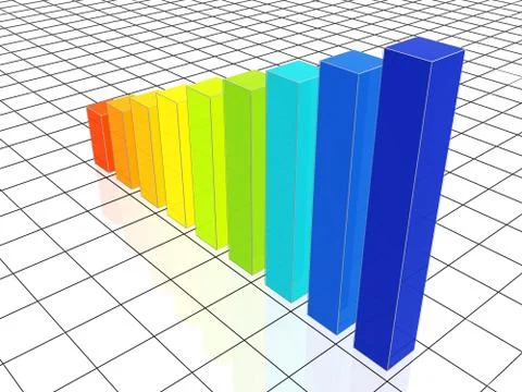 Colour 3d chart Stock Illustration