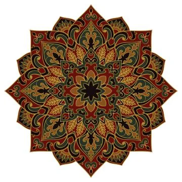 Colour abstract mandala. Stock Illustration