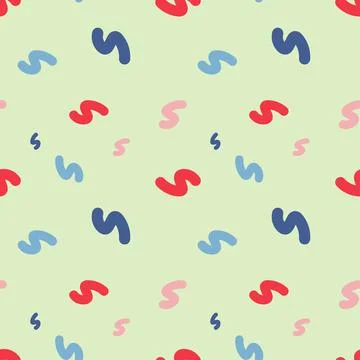 Colour abstract seamless squiggle pattern Stock Illustration