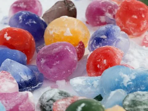 Colour balls of ice Stock Photos