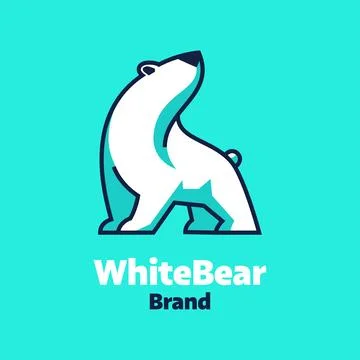 Colour Bear logo design Stock Illustration