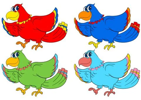 Colour birds 스톡 일러스트
