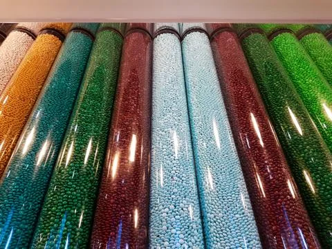 Colour Coded Sweets Stock Photos