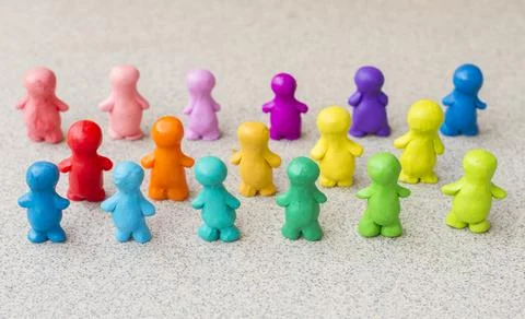 Colour crayons Stock Photos