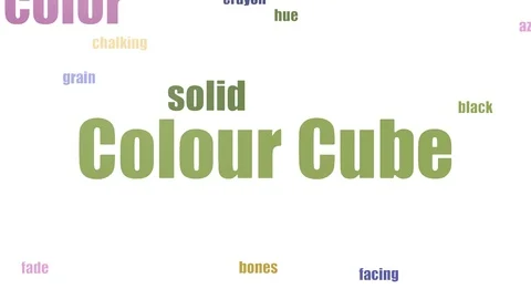 Colour Cube Tag Cloud Animated Isolated On White Stock Footage 103654346