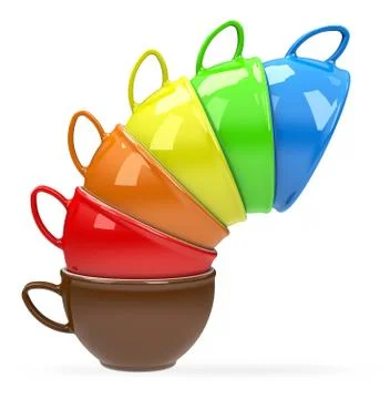 The colour cups Stock Illustration