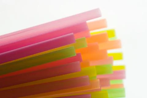 Colour drink straws Stock Photos