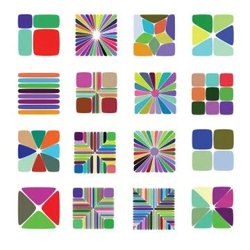 Colour Elements for Pattern Construction Stock-Illustration