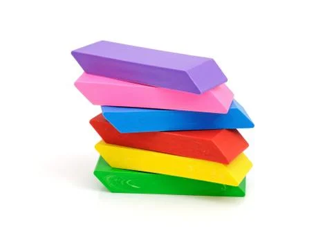 Colour erasers Stock Photos