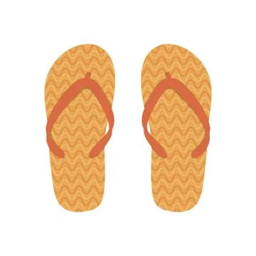 Colour flip flops in flat design. Vector illustration Stock Illustration