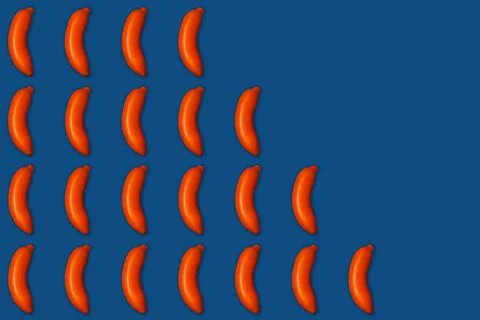 Colour food pattern of bananas. Stock Photos