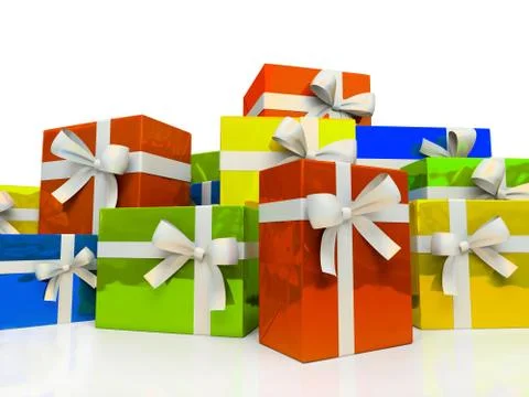Colour gift boxes Stock Illustration