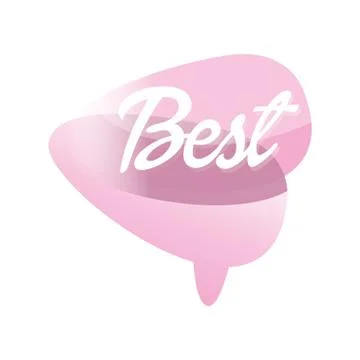Colour gradient speech bubble with word Best . Cloud icon in pink color 스톡 일러스트