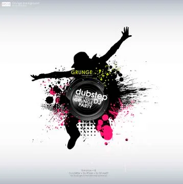 Colour grunge the poster Stock Illustration