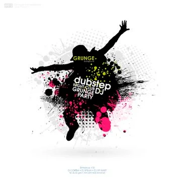 Colour grunge the poster Stock Illustration