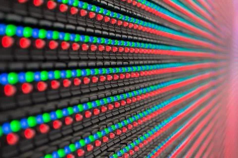 Colour of the light from the led screen. Stock Photos
