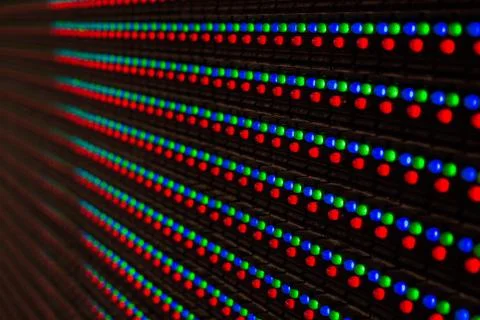 Colour of the light from the led screen. Foto stock