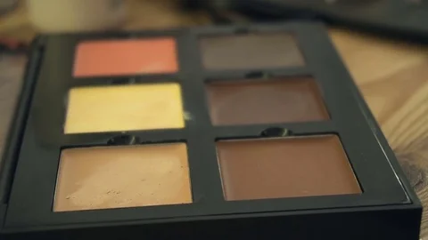 Colour make up palette Stock Footage 77750724