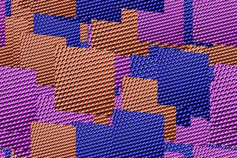 Colour Metal Tiles Seamless Pattern, 3D Illustration Background Stock Illustration