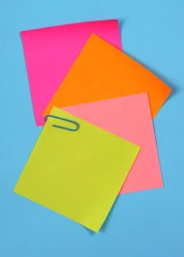 Colour note  paper Stock Photos