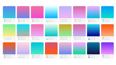Colour Palette Catalog Samples Gradient in RGB or HEX Stock Illustration