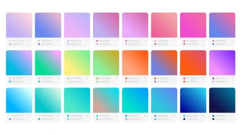 Colour Palette Catalog Samples Gradient in RGB or HEX Stock Illustration