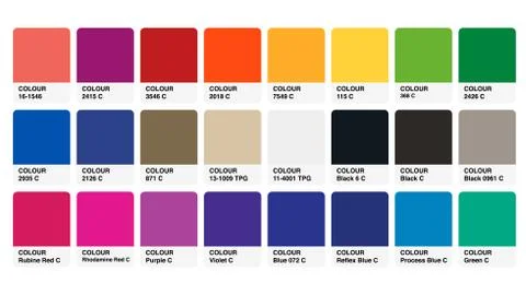 Colour Palette Catalog Samples Vector in RGB Stock Illustration