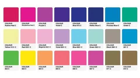 Colour Palette Catalog Samples Vector in RGB Stock Illustration
